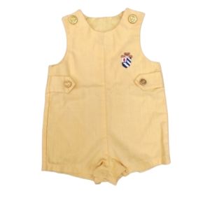 3/$25 Vintage baby yellow bear jonjon romper 12m
